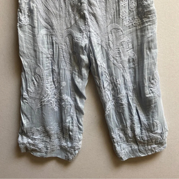 Aijek Silk Blend Lace Strapless Wide Leg  Jumpsuit Anthropologie Lace Sz 3 - Picture 5 of 15